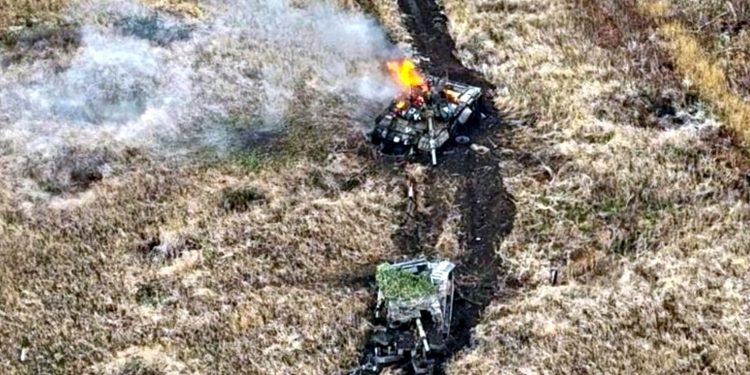 Підбитий танк РФ.