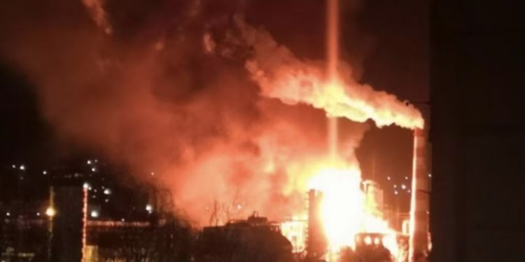 Атака на нафтопереробний завод у Туапсе РФ 24 січня