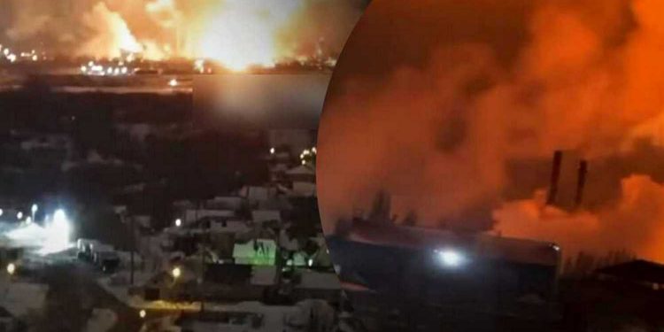 Пожежа на російському заводі.