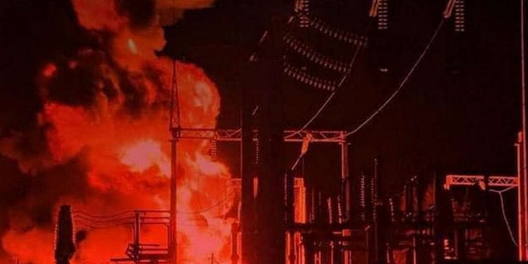 Пожежа на електростанції.