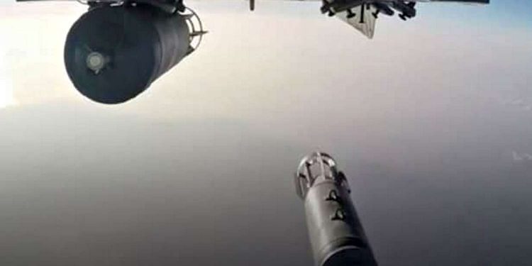 Скидання авіабомби.