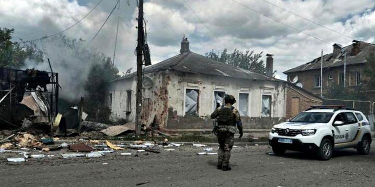 Поліція у Вовчанську.