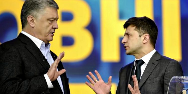 Петро Порошенко і Володимир Зеленський.