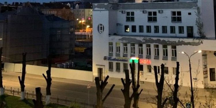 Дим у Виборзі.