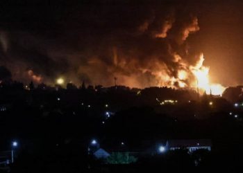 Удар по нафтобазі у Луганську 7 травня