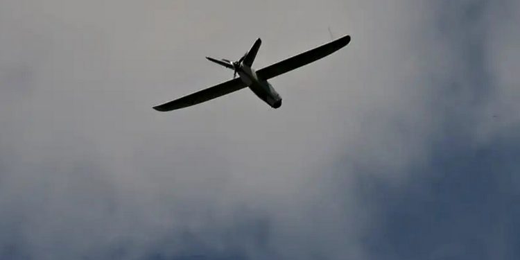 Запуск БПЛА.