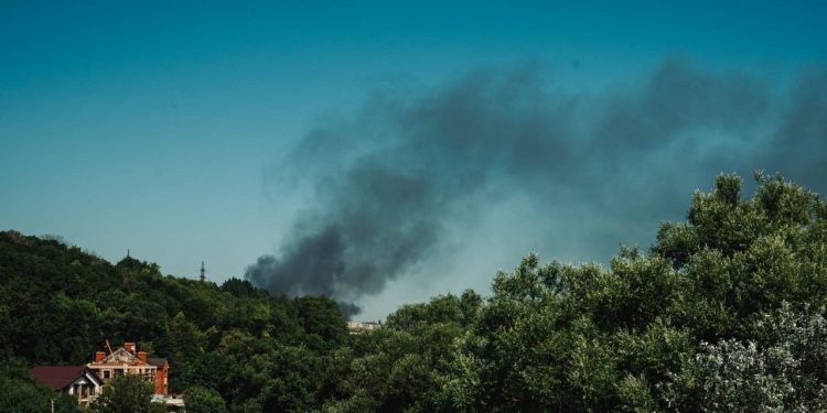 Пожежа у центрі Курська 2 липня