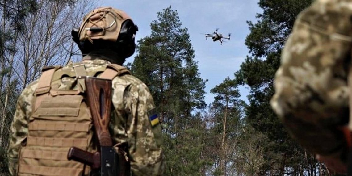 Запуск БПЛА.