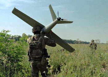 Запуск БПЛА.