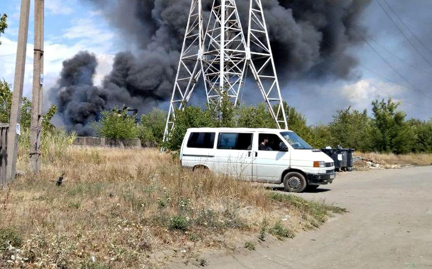 Пожежа в Маріуполі.