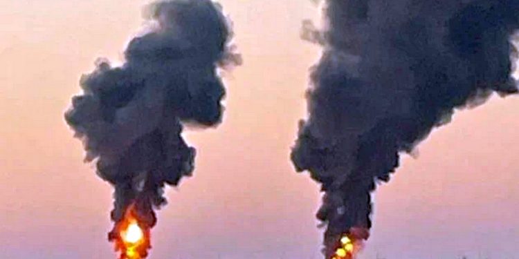 Пожежа на нафтобазі.