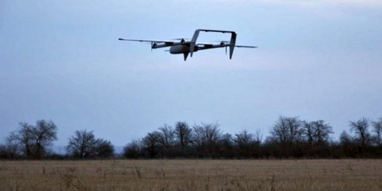 Запуск БПЛА.