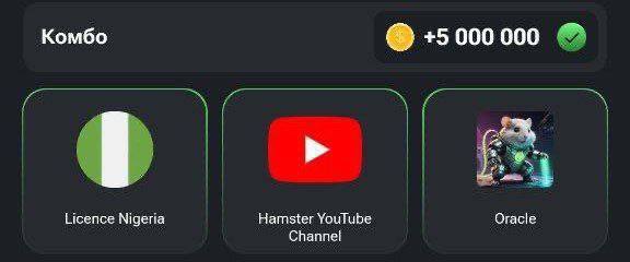 Новое комбо Hamster Kombat