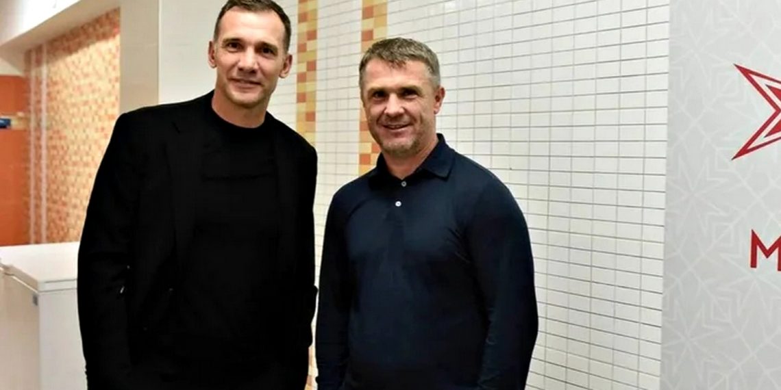 Андрій Шевченко та Сергій Ребров.