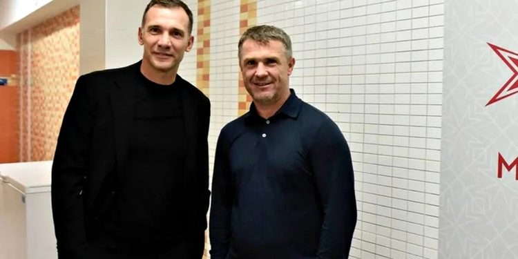 Андрій Шевченко та Сергій Ребров.