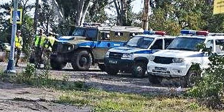 Блокпост окупантів.