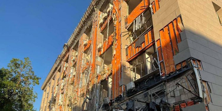 Удар по Харкову.