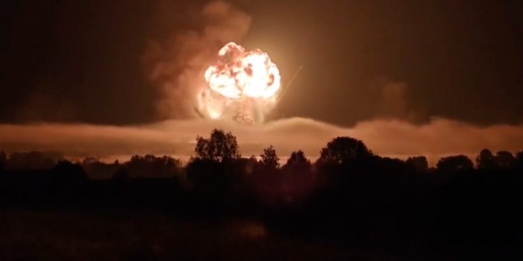 Удар по складу БК у Тверській області 18 вересня