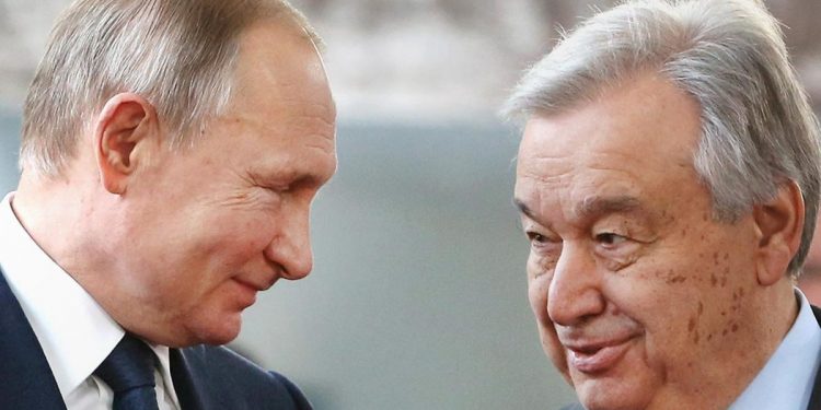 Володимир Путін та Антоніу Гутерреш