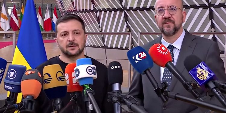 Володимир Зеленський у Брюсселі.