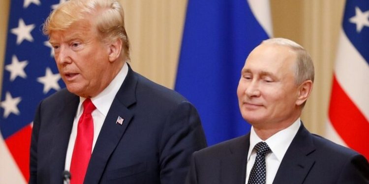 Дональд Трамп і Володимир Путін.