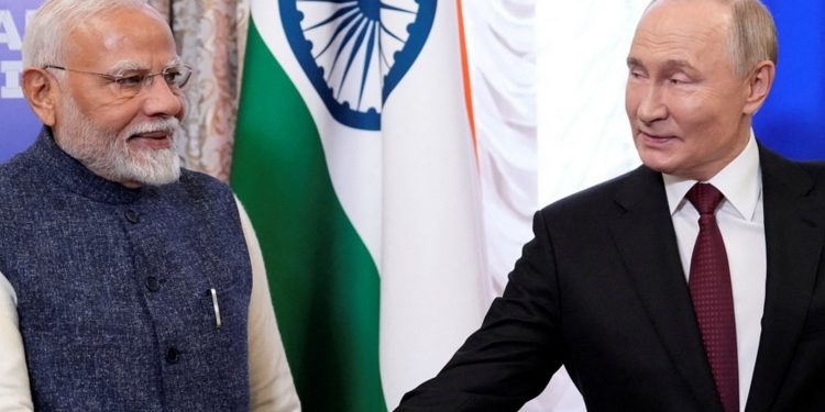Нарендра Моді та Володимир Путін.