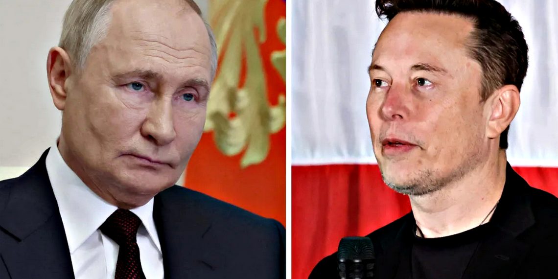 Володимир Путін та Ілон Маск.