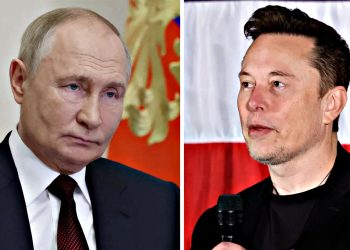Володимир Путін та Ілон Маск.