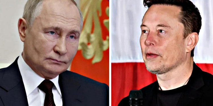 Володимир Путін та Ілон Маск.