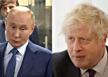 Володимир Путін та Борис Джонсон.