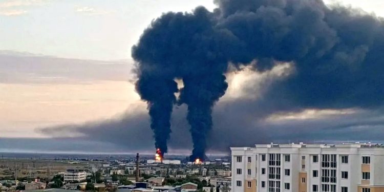 Пожежа на нафтотерміналі.