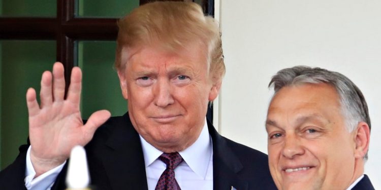 Дональд Трамп та Віктор Орбан.