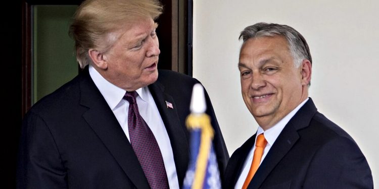 Дональд Трамп та Віктор Орбан.