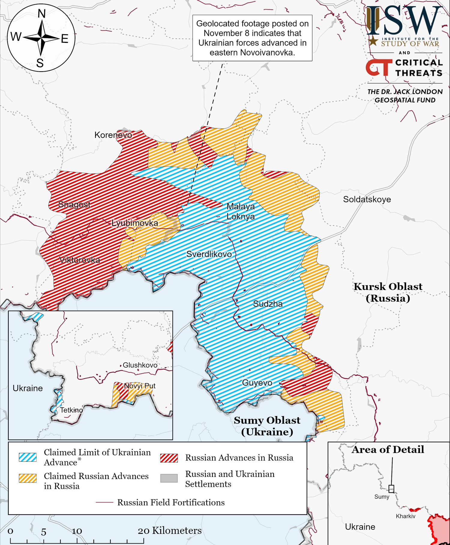 Карта боїв.