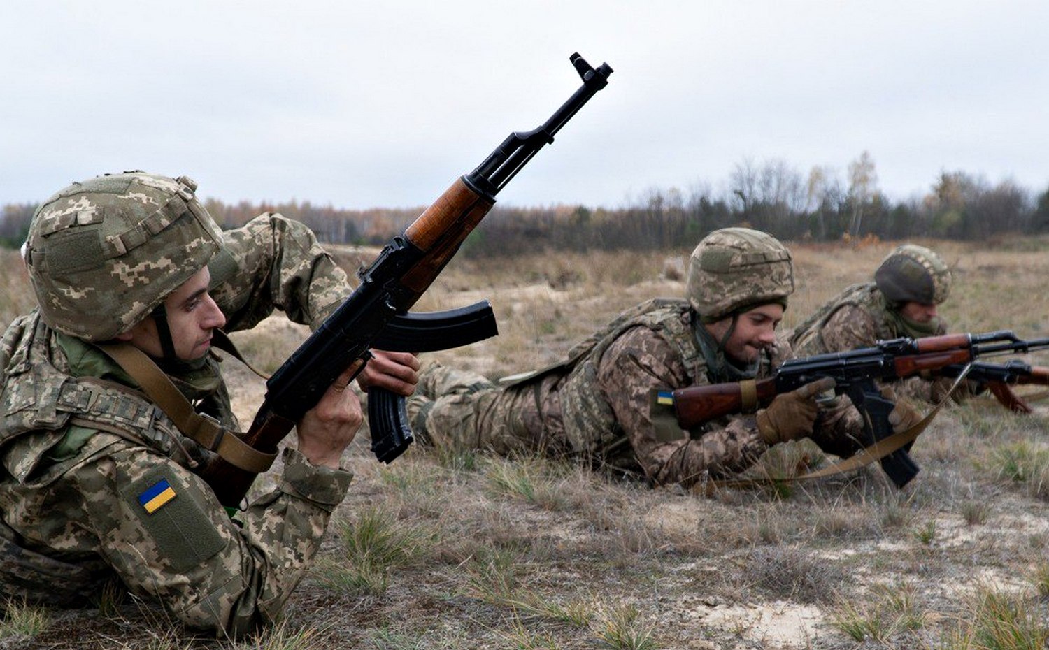 Бійці на полігоні.