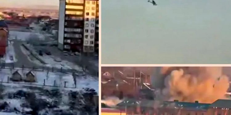 Атака БПЛА на Грозний.