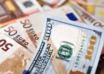 Долари та євро.