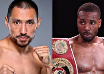 Жанібек Алімханули та Шакіл Томпсон.