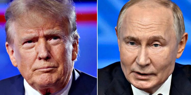 Дональд Трамп і Володимир Путін.