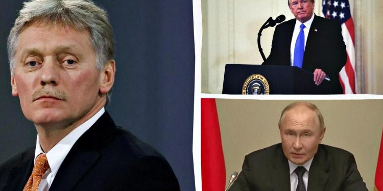 Дмитро Пєсков, Дональд Трамп і Володимир Путін.