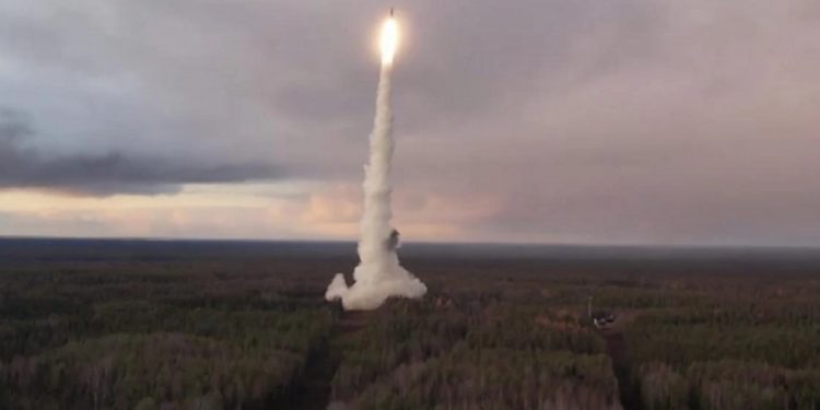 Запуск російської ракети