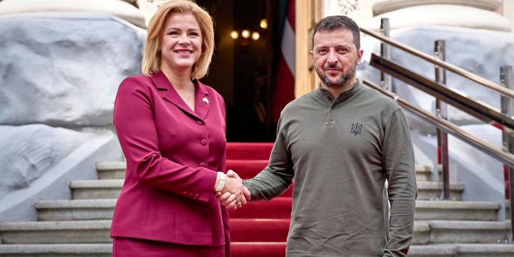 Евіка Силиня та Володимир Зеленський.