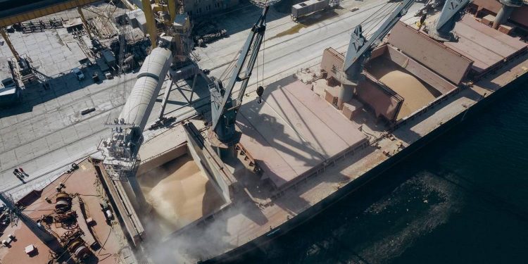 Завантаження зерна.