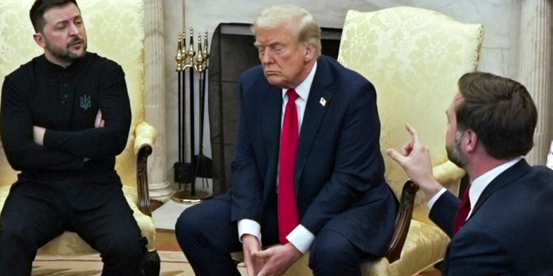 Володимир Зеленський, Дональд Трамп і Джей Ді Венс.