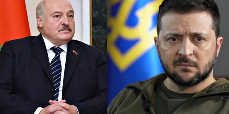 Олександр Лукашенко та Володимир Зеленський.