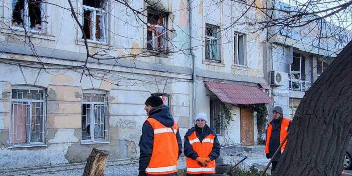 Наслідки удару по Одесі.