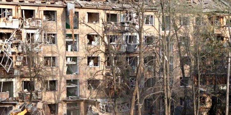 Наслідки удару по Києву.