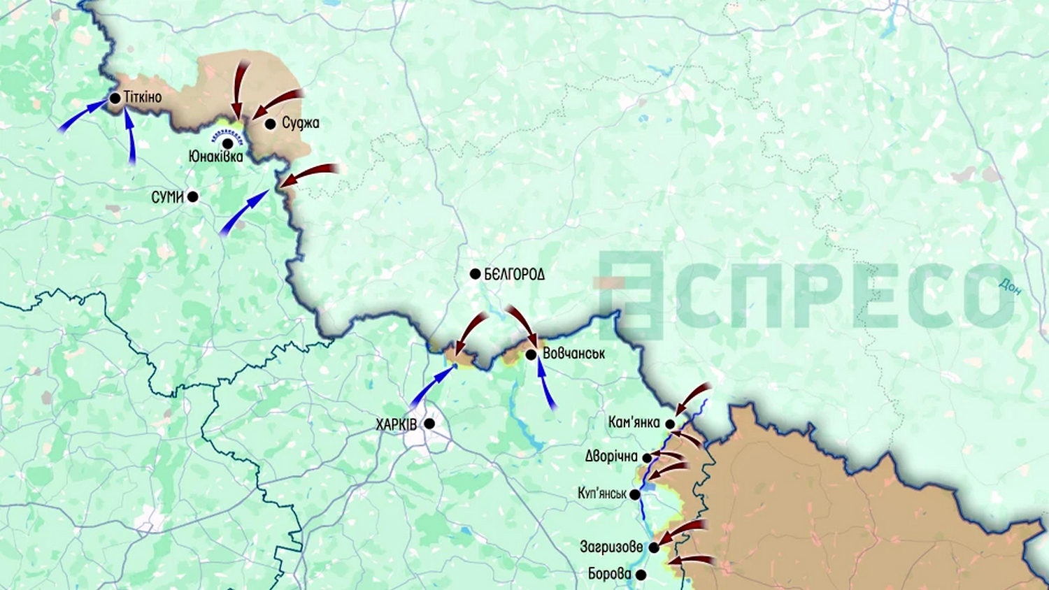 Карта боїв.