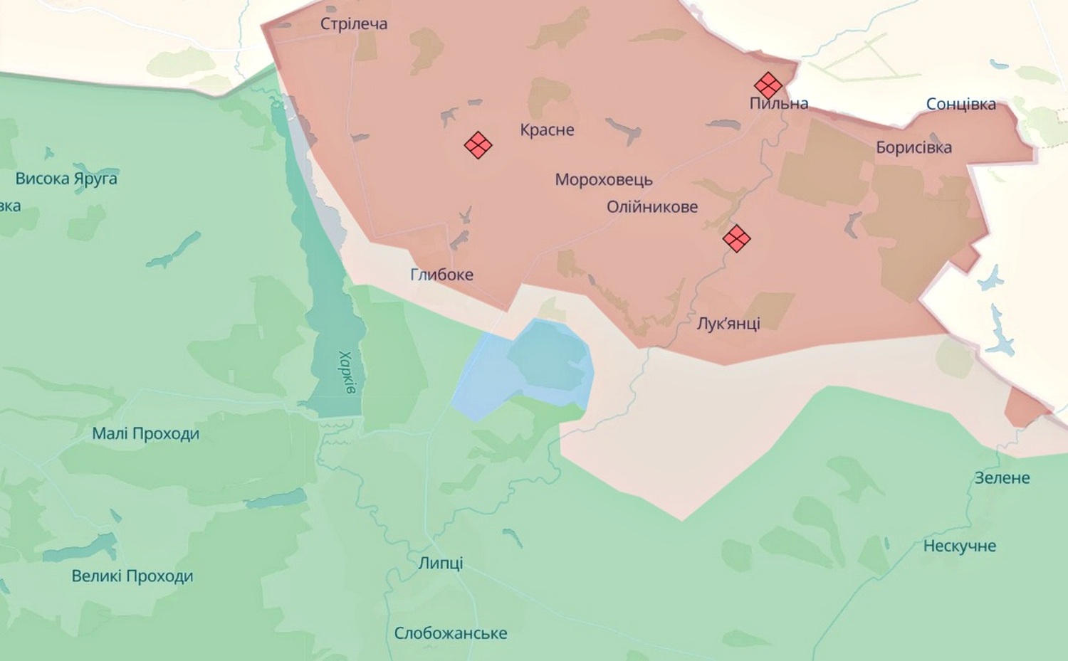 Карта боїв.