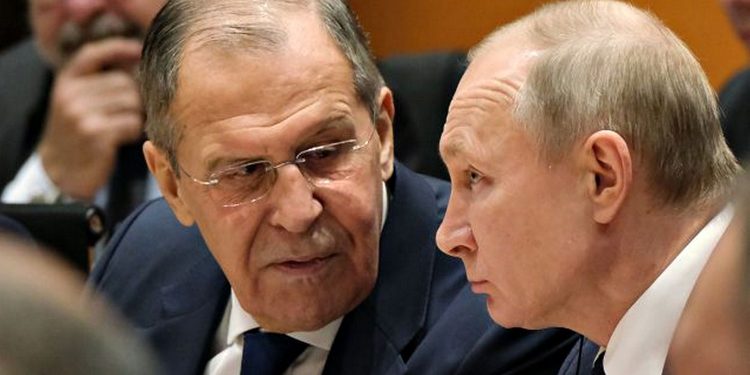 Сергій Лавров та Володимир Путін.